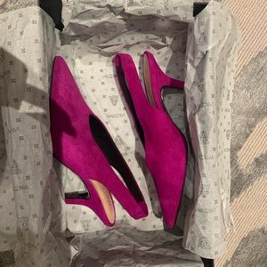 MARCCAIN fuchsia suede mini pump heels